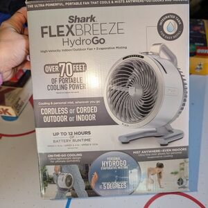Shark FlexBreeze HydroGo Portable Fan - Silver